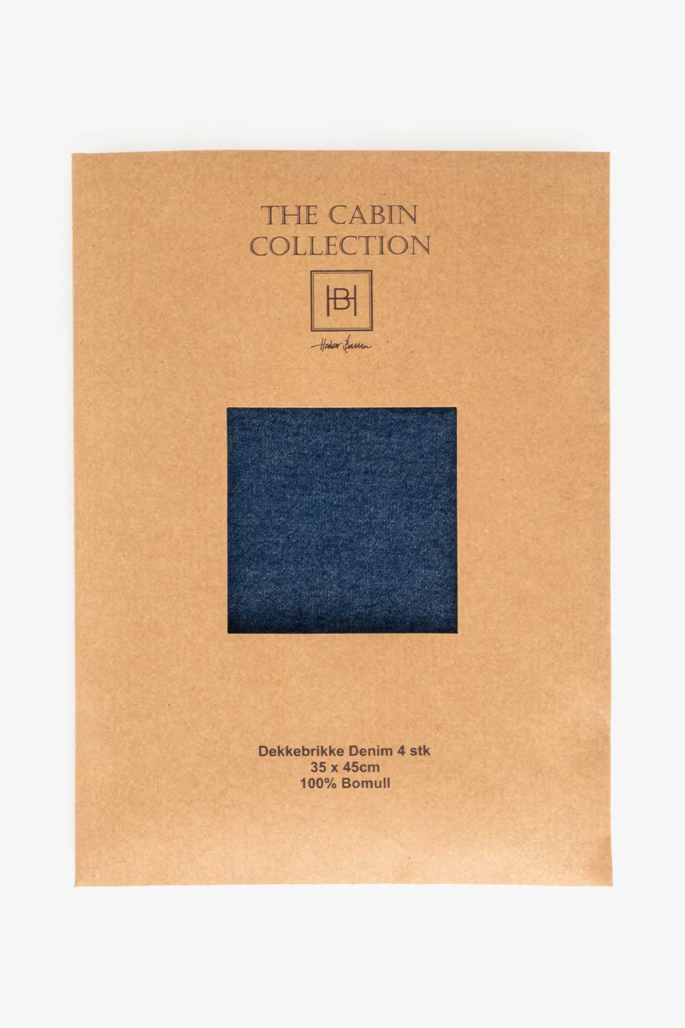 Dekkebrikke Denim, 4-pk - Halvor Bakke Lama Interiør