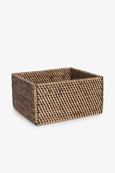 Firkantet kurv, rattan Lama Interiør