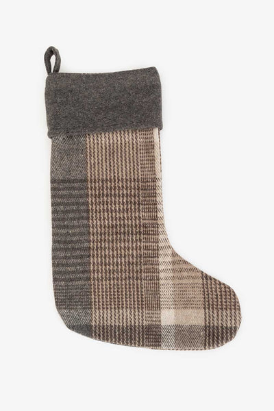 Julestrømpe ull, Beige/Grå Lama Interiør