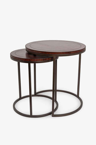 Sidebord sett à 2, skinn - Halvor Bakke Oak Lama Interiør