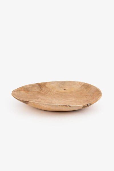 Tallerken i teak 19 cm Lama Interiør