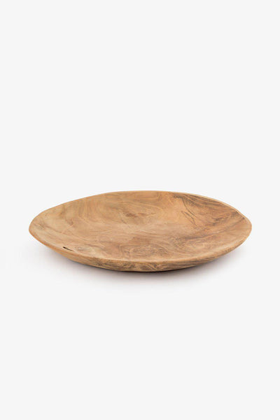 Tallerken i teak 26 cm Lama Interiør