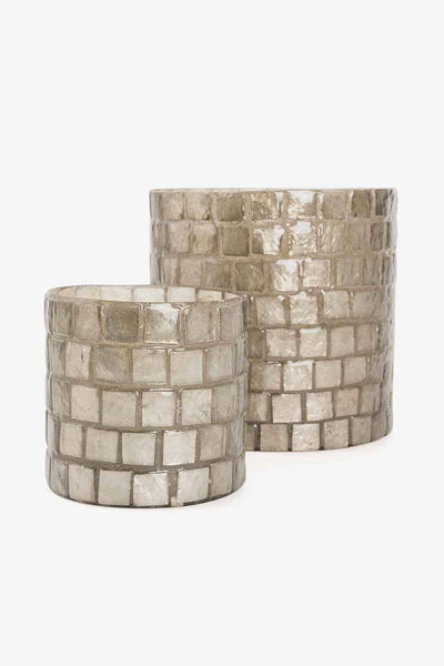 Telysholder capiz brick, Nougat - Halvor Bakke Lama Interiør