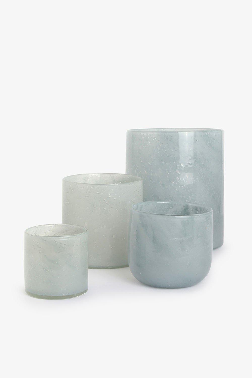 Telysholder/vase glass, Blågrå Lama Interiør