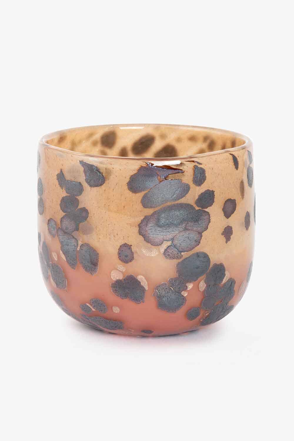 Telysholder/vase glass, Brun leopard Lyslykt Lama Interiør