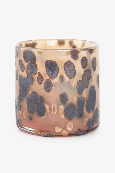 Telysholder/vase glass, Brun leopard Telysholder Lama Interiør