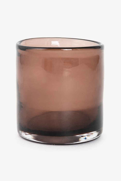 Telysholder/vase glass, Brun Telysholder 10x10 cm Lama Interiør