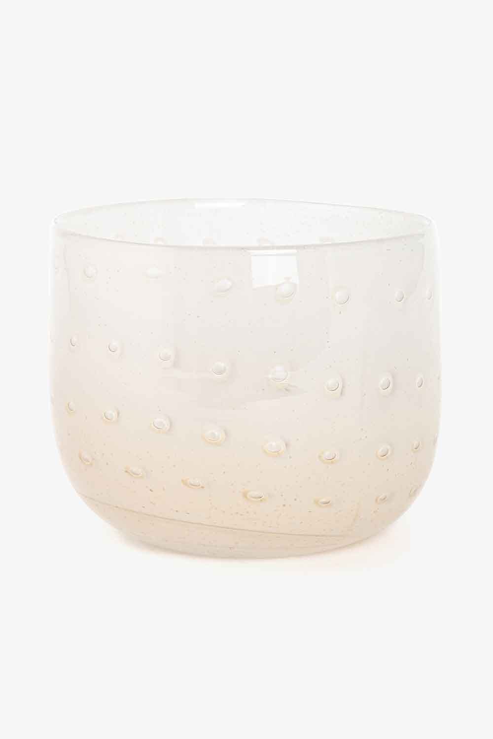Telysholder/vase glass, Creme Lyslykt Lama Interiør