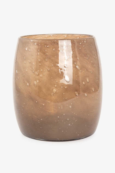 Telysholder/vase glass, Nøttebrun Vase Lama Interiør