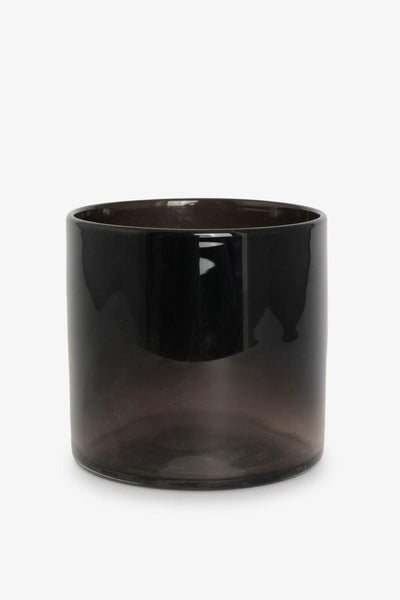 Telysholder/vase glass, Sort 15x15 cm Lama Interiør