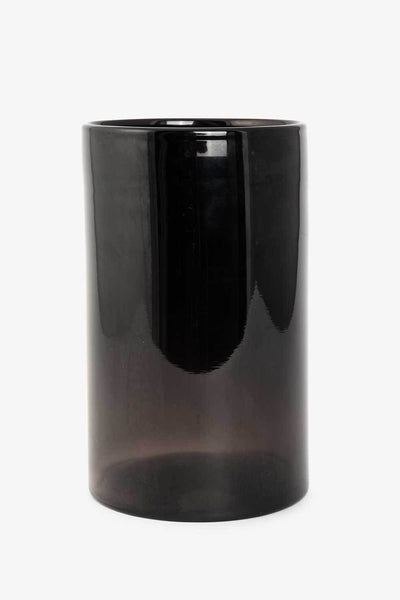 Telysholder/vase glass, Sort 25x15,5 cm Lama Interiør